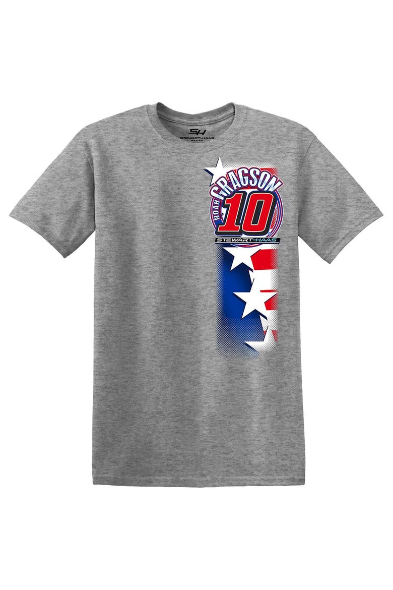 Men's Stewart-Haas Racing Team Collection  Gray Noah Gragson RWB T-Shirt, Alternate, color, Gray
