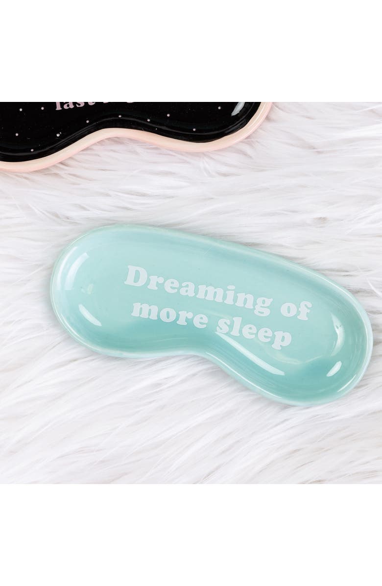 Totalee Gift More Sleep Trinket Tray Ceramic Blue, Alternate, color, Blue