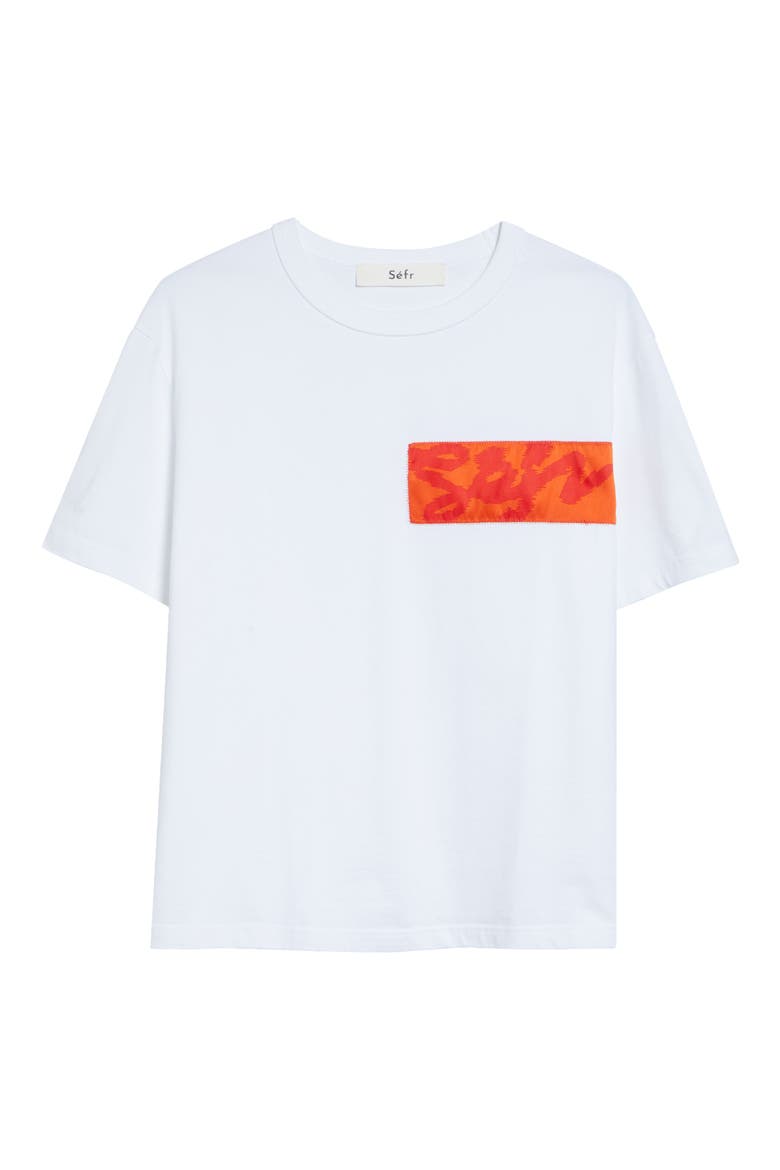 Label Cotton T-Shirt, Alternate, color, CONTRAST WHITE