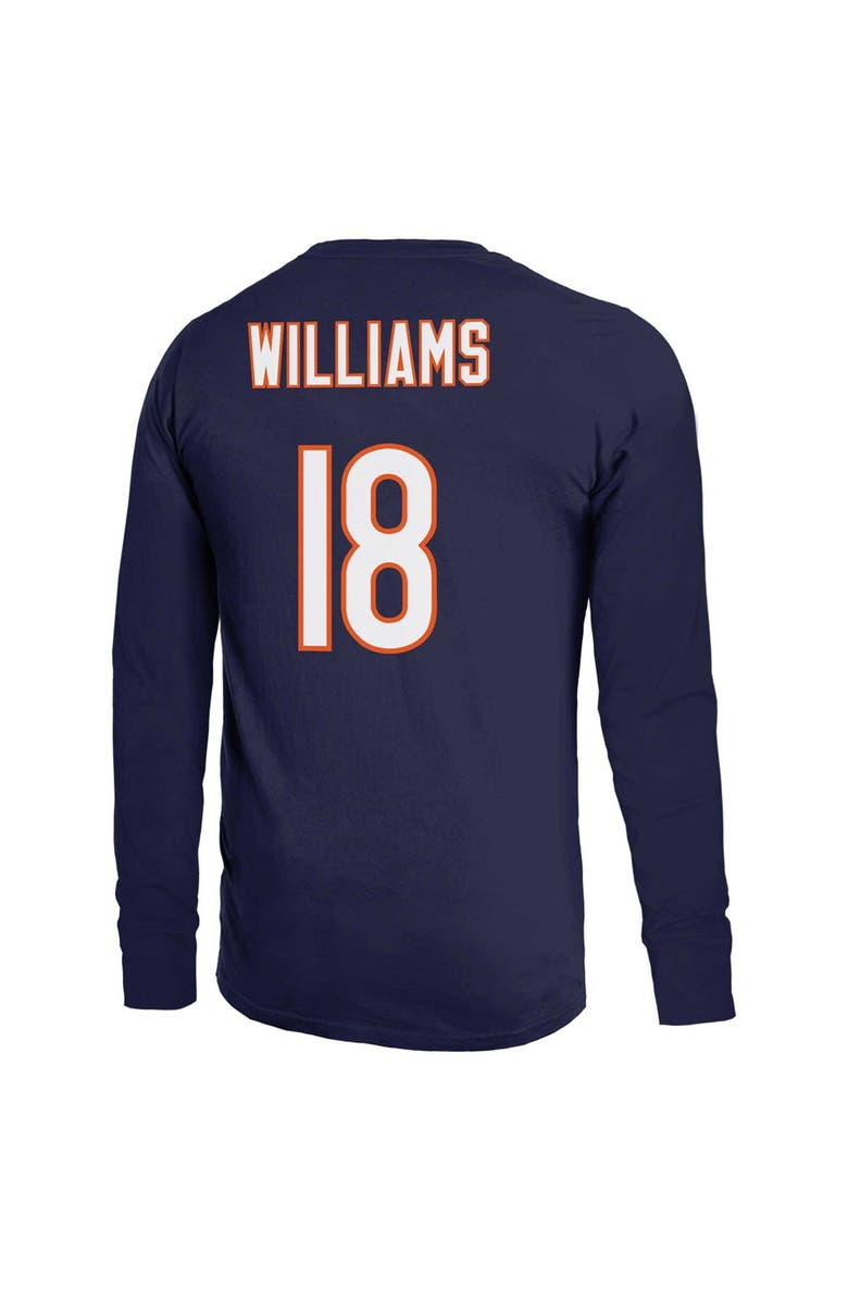 Majestic Threads Men's Majestic Threads Caleb Williams Navy Chicago Bears Name & Number Long Sleeve T-Shirt, Alternate, color, Navy