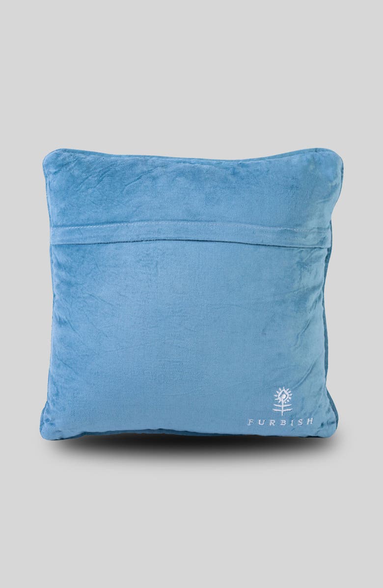 Furbish Oy Needlepoint Pillow, Alternate, color, Blue