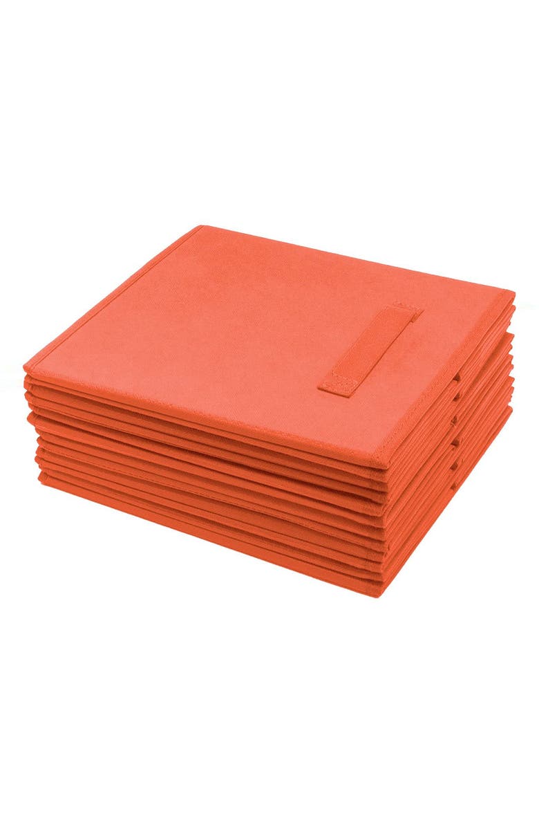 SORBUS Foldable Storage Cube Basket Bin - Set of 6 - Orange, Alternate, color, Orange