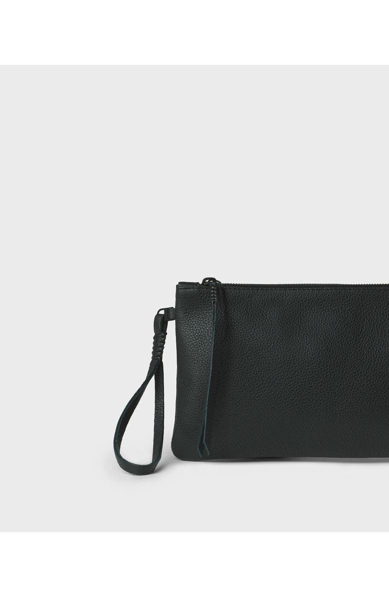 Callista Slim Grained Leather Wristlet, Alternate, color,