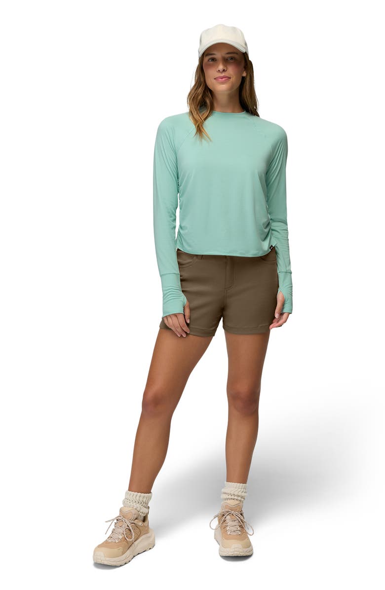 prAna Gathered Long Sleeve T-Shirt, Alternate, color, Sea Glass