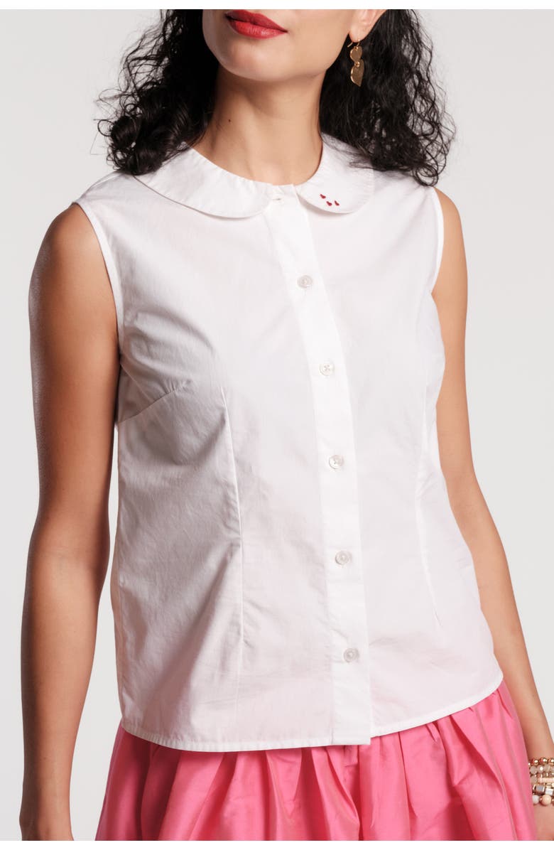 Frances Valentine Louise Heart Collar, Main, color, White