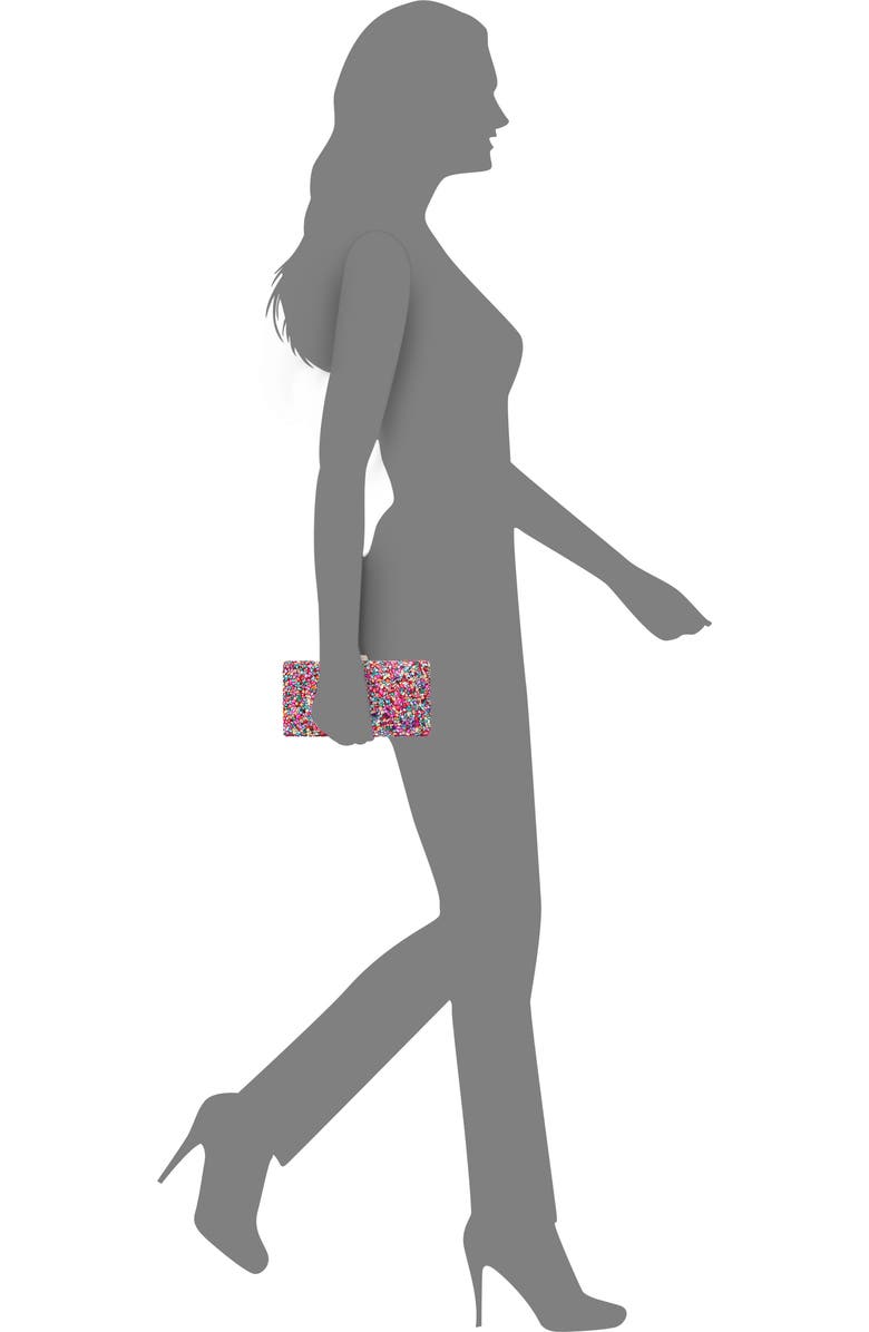 Nina Embellished Clutch, Alternate, color, Pink Multi