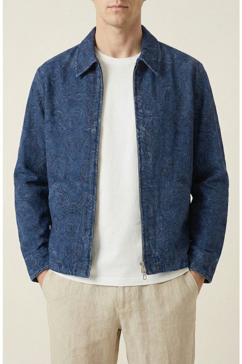 Textured Zip Front Jacket, Alternate, color, Navy
