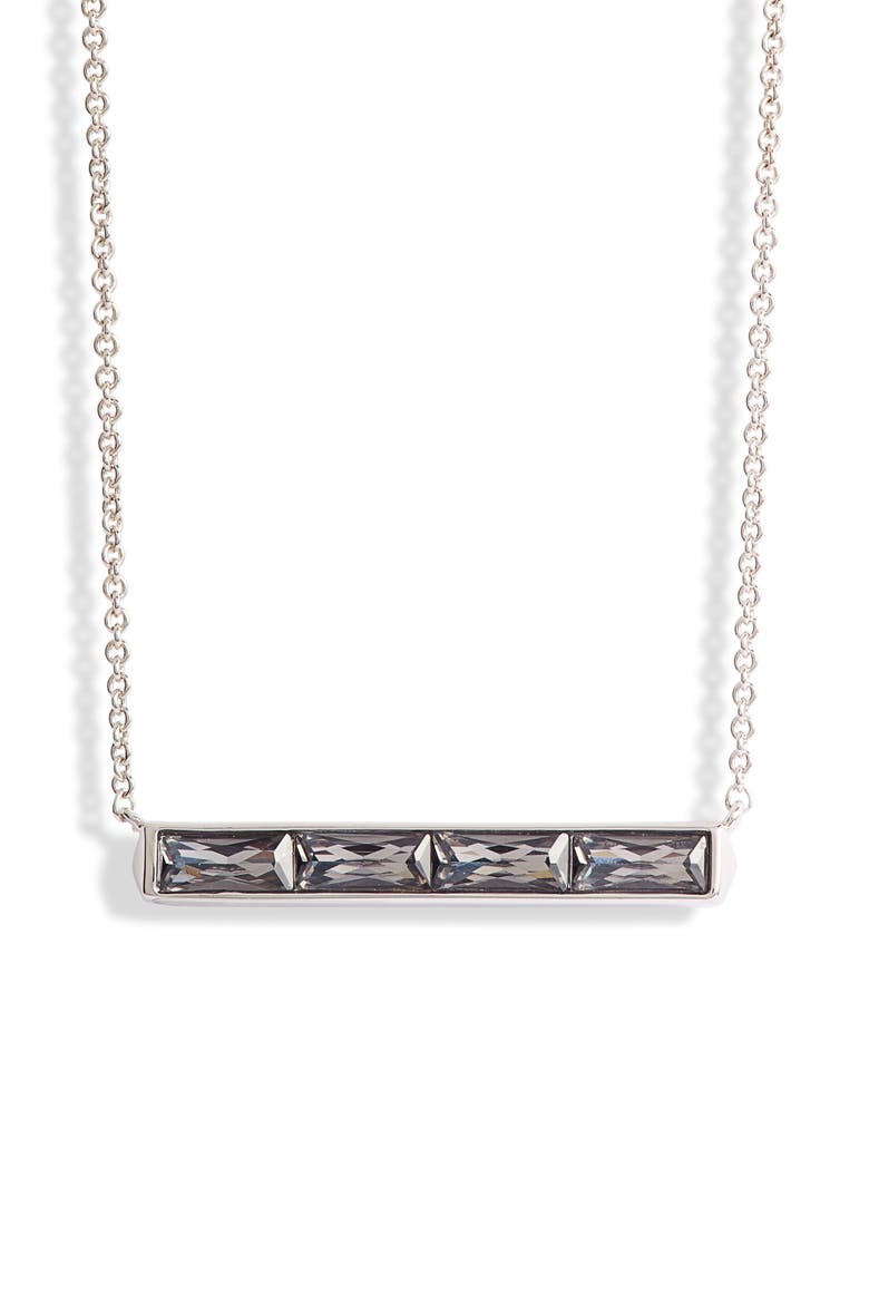 Jack Pendant Necklace, Main, color, RHODIUM GRAY CRYSTAL