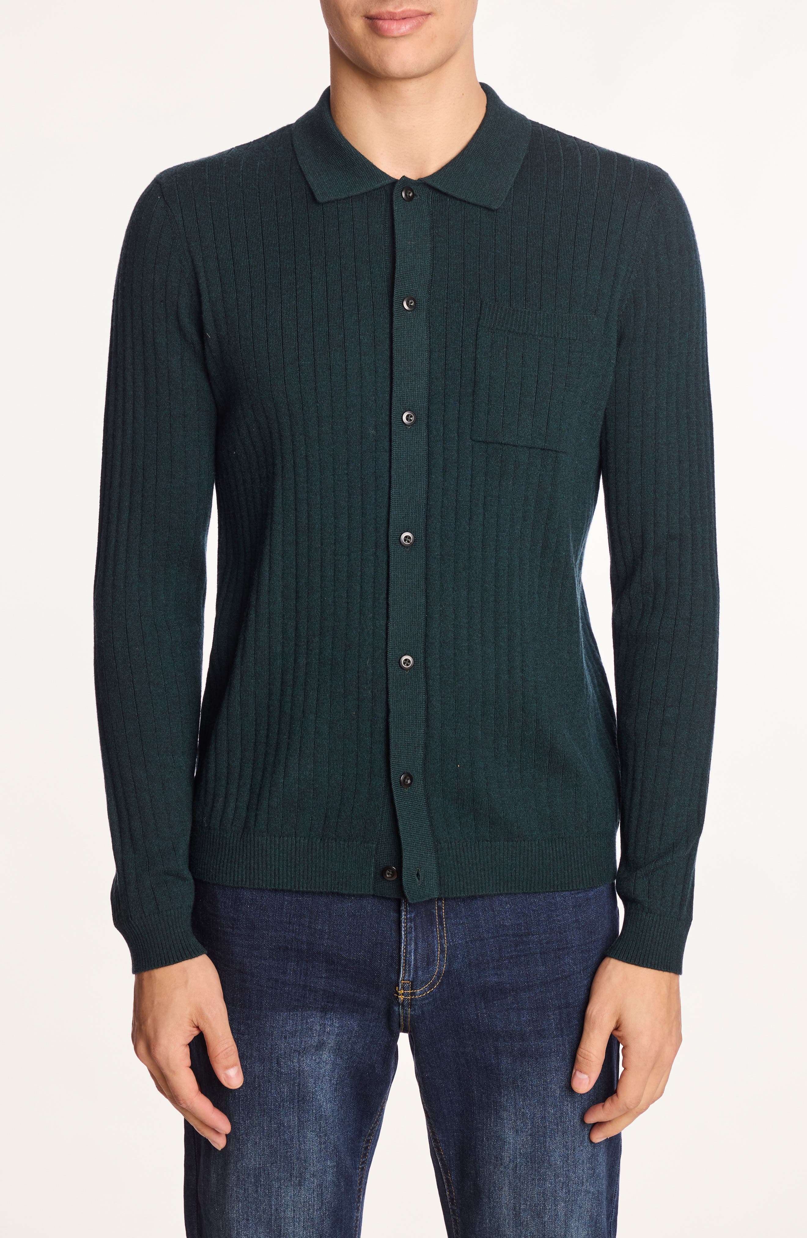 PAISLEY & GRAY Rib Button-Up Polo