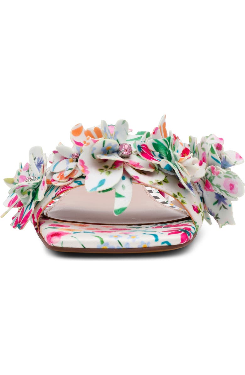 Betsey Johnson Glorria Slide Sandal, Alternate, color, Natural Floral Multi