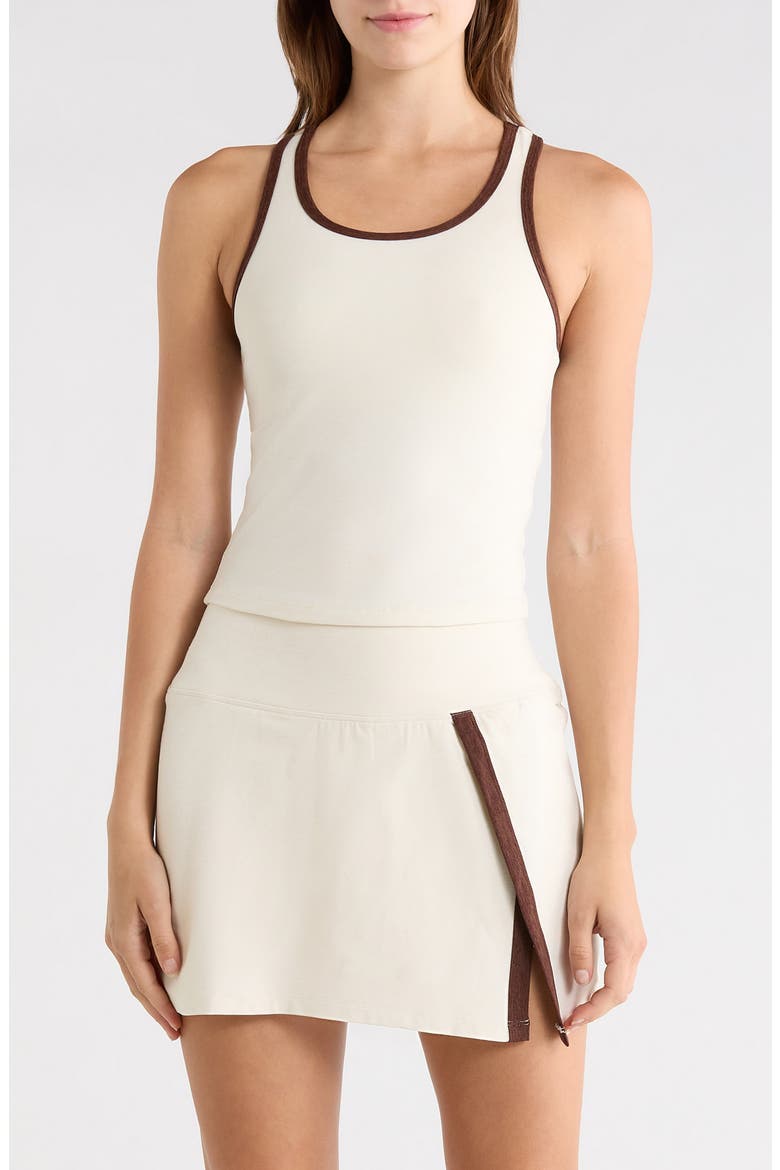Stretch Sport Tank, Main, color, SHELL CHOCOLATE