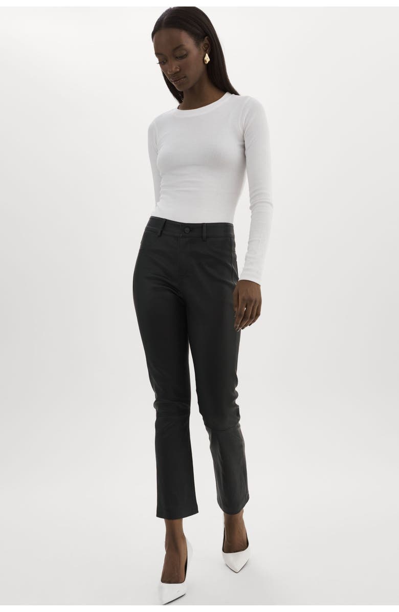 LAMARQUE Faris | Stretch Leather Pants, Alternate, color, Black