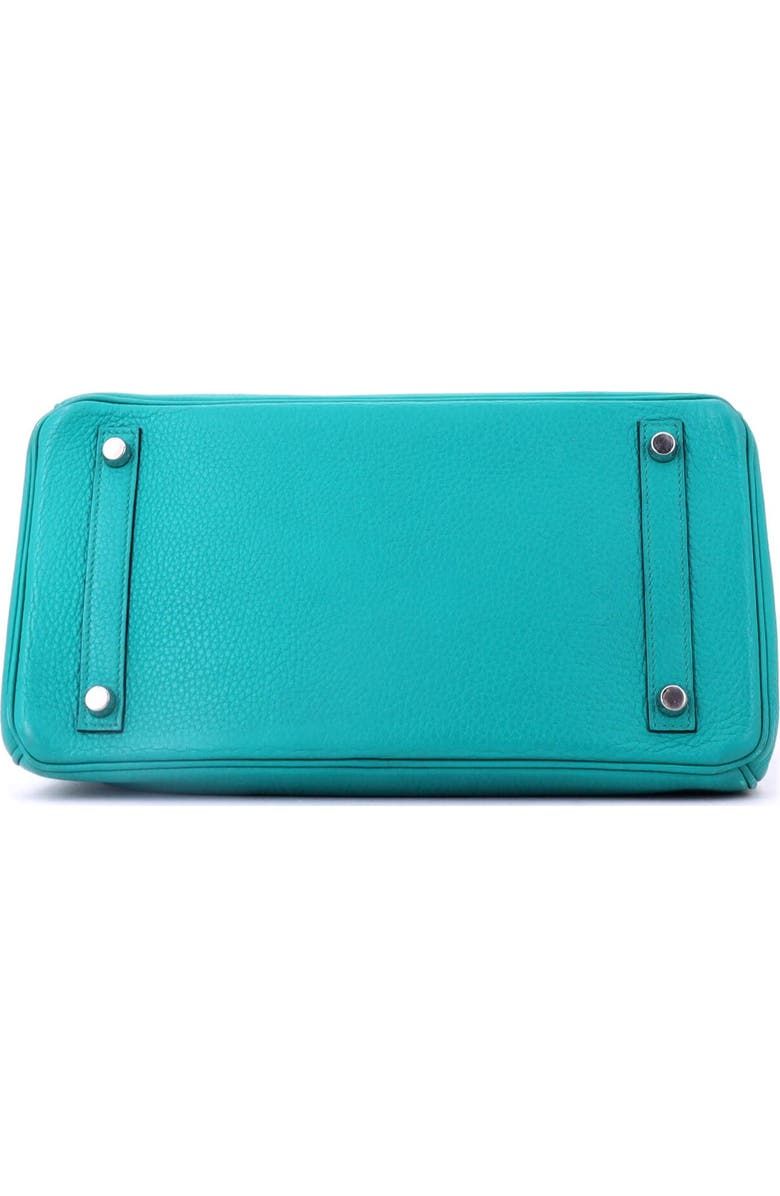 Pre-Owned Hermes Birkin Handbag Blue Clemence with Palladium Hardware 30, Alternate, color, Bleu Paon