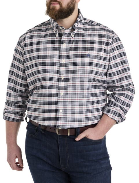 Big & Tall Non-Iron Tartan Plaid Sport Shirt