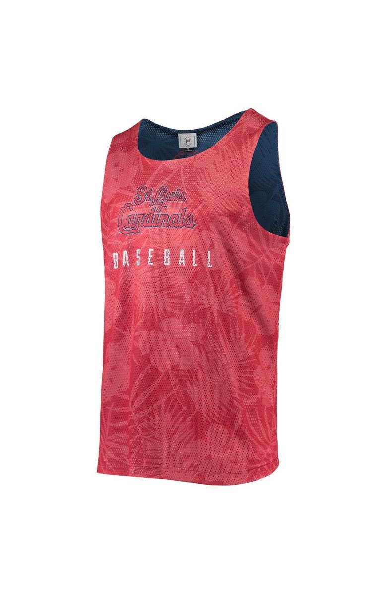 FOCO Men's FOCO Red St. Louis Cardinals Floral Reversible Mesh Tank Top, Alternate, color, Red