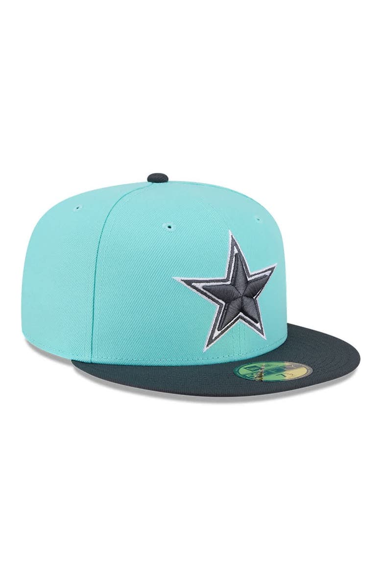 Men's New Era  Light Blue/Navy Dallas Cowboys Two-Tone Color Pack 59FIFTY Fitted Hat, Alternate, color, Light Blue
