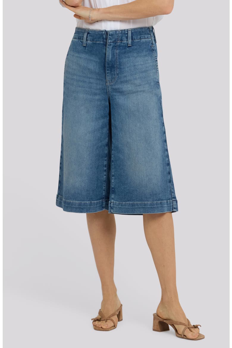Jeanne High Waist Denim Culottes, Main, color, BREEZY PALMS