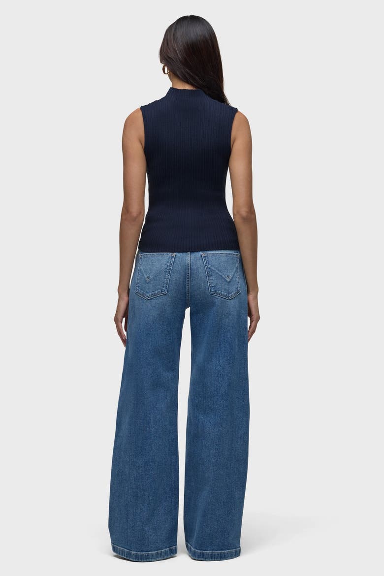 Mock Neck Sweater Tank, Alternate, color, NAVY