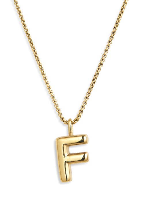 Open Edit Waterproof Bubble Initial Pendant Necklace