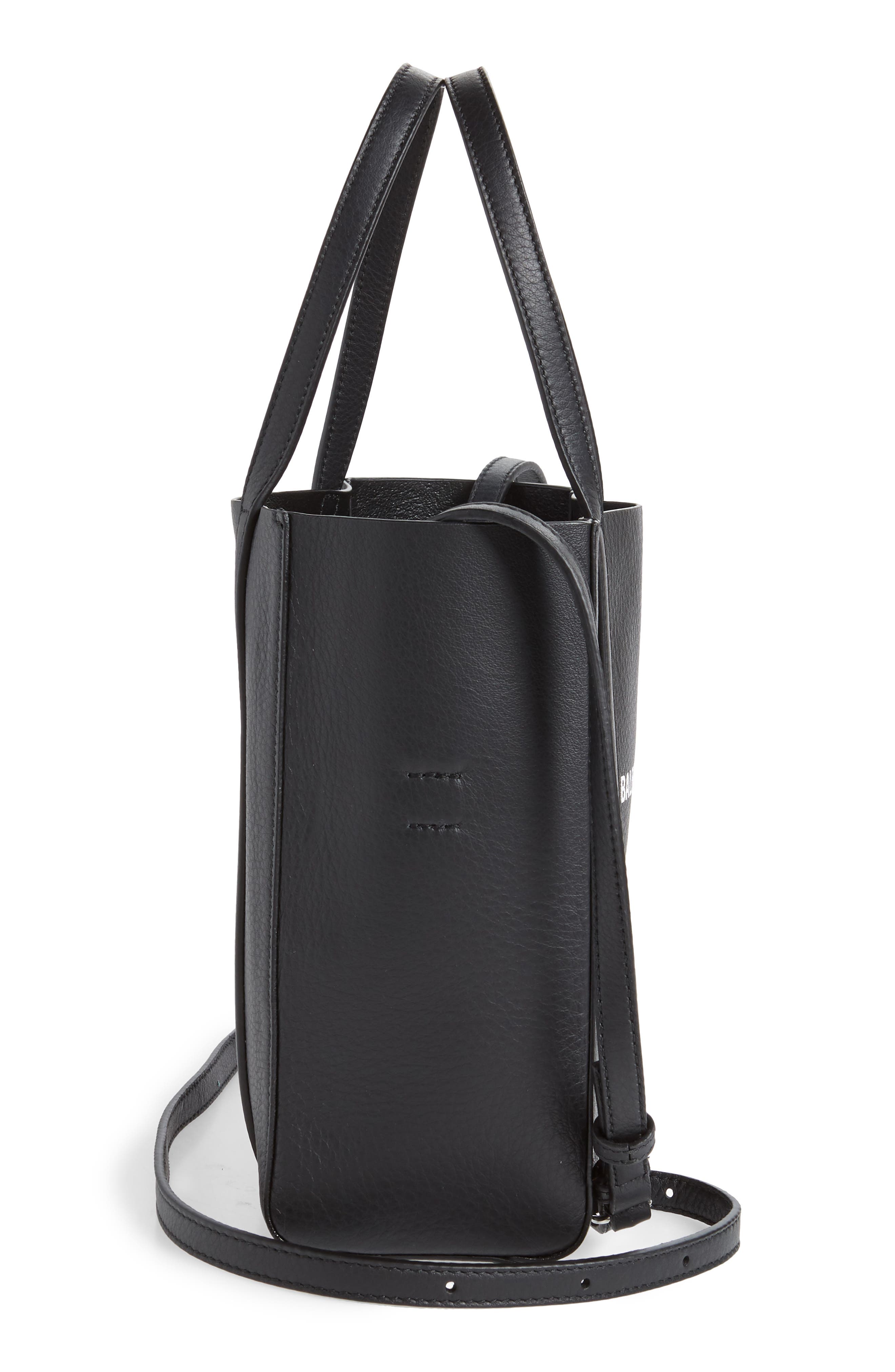 Balenciaga Extra Small Everyday Logo Leather Tote, Alternate, color, 