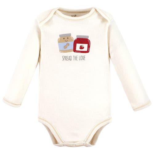 Touched By Nature Organic Cotton Long-sleeve Bodysuits In Multi