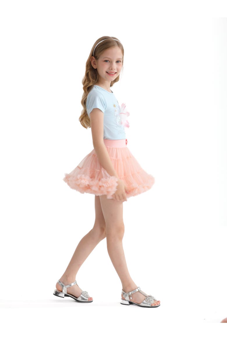 Bow Tulle Skirt, Alternate, color, Blush