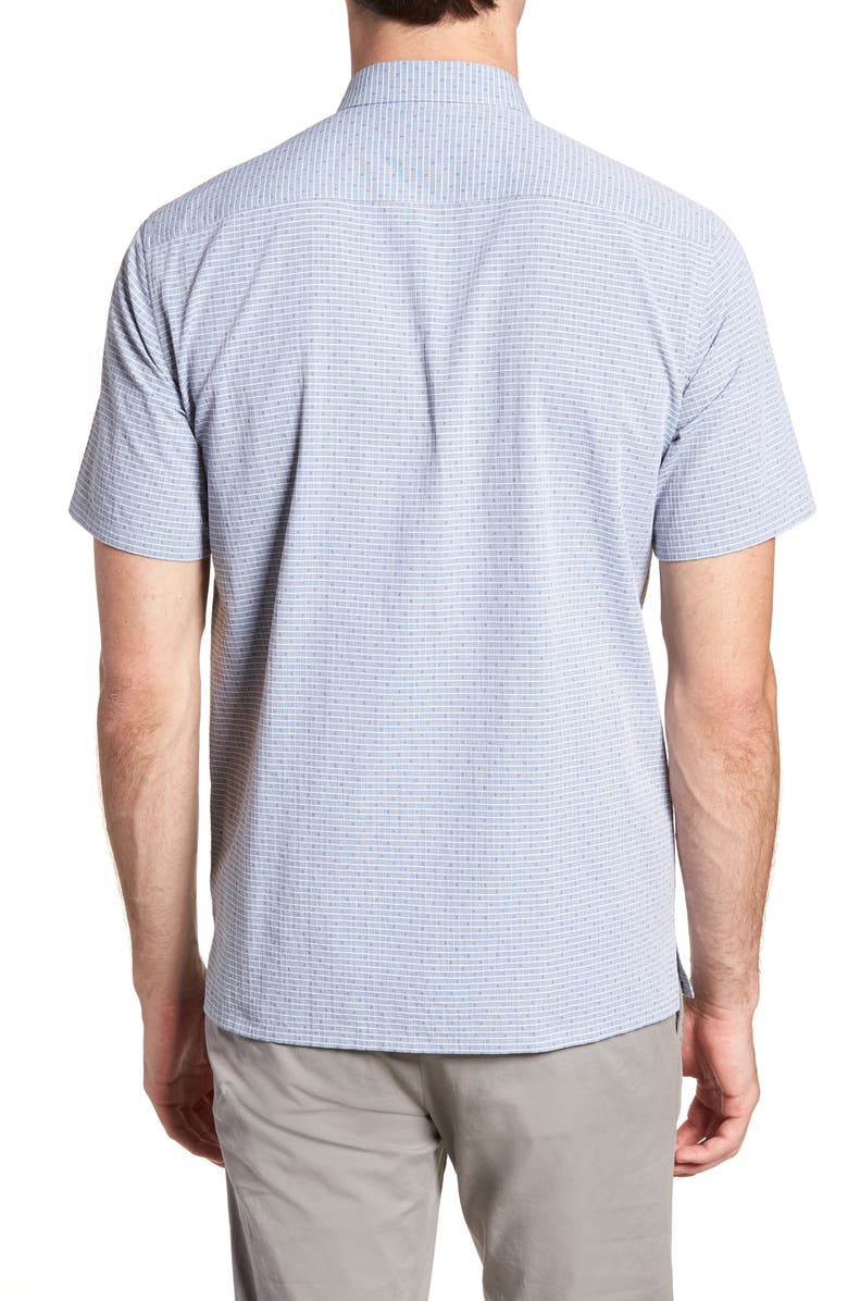 Theory Murray Trim Fit Check Short Sleeve Sport Shirt, Alternate, color,