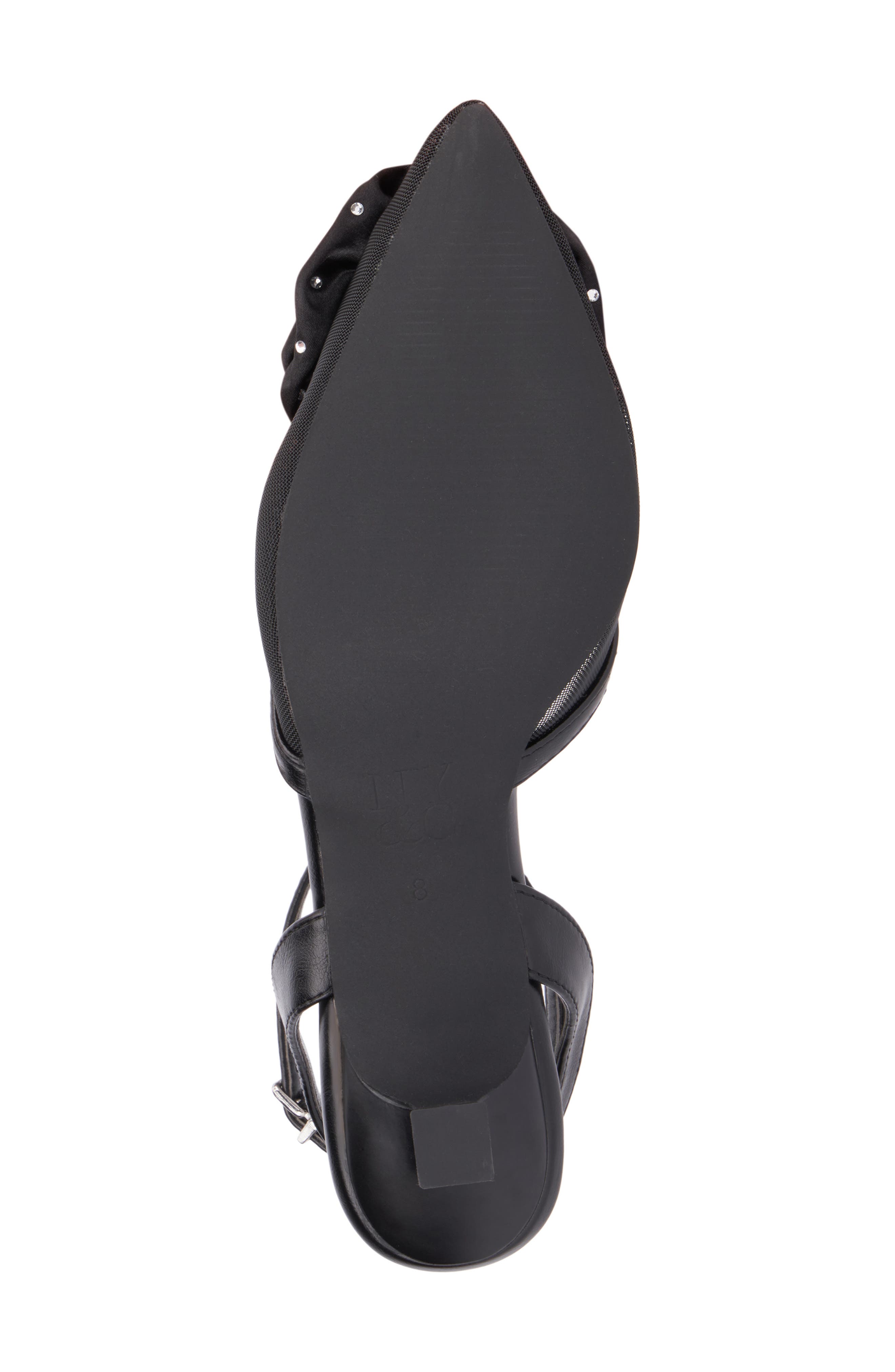 NEW YORK AND COMPANY Violetta Flower Pump, Alternate, color, Black