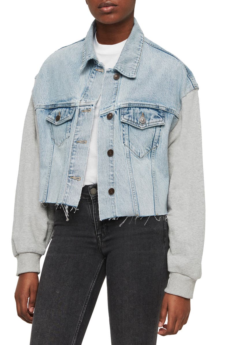 AllSaints Anders Denim Jacket, Main, color, 