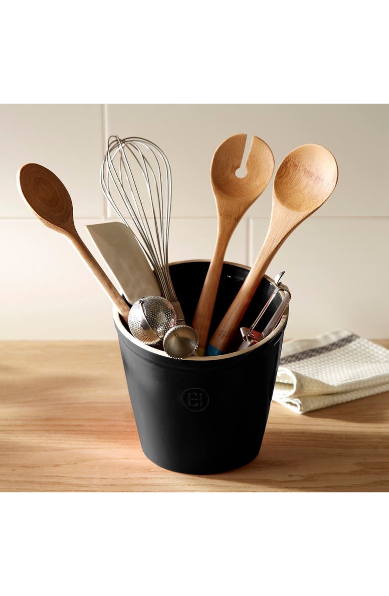 Emile Henry Utensil Pot, Alternate, color, Truffle