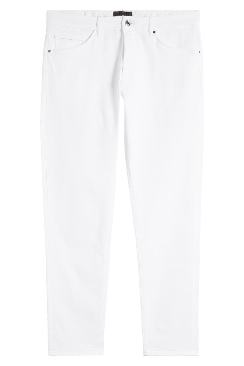 Taber Five Pocket Stretch Cotton Pants, Alternate, color, WHITE