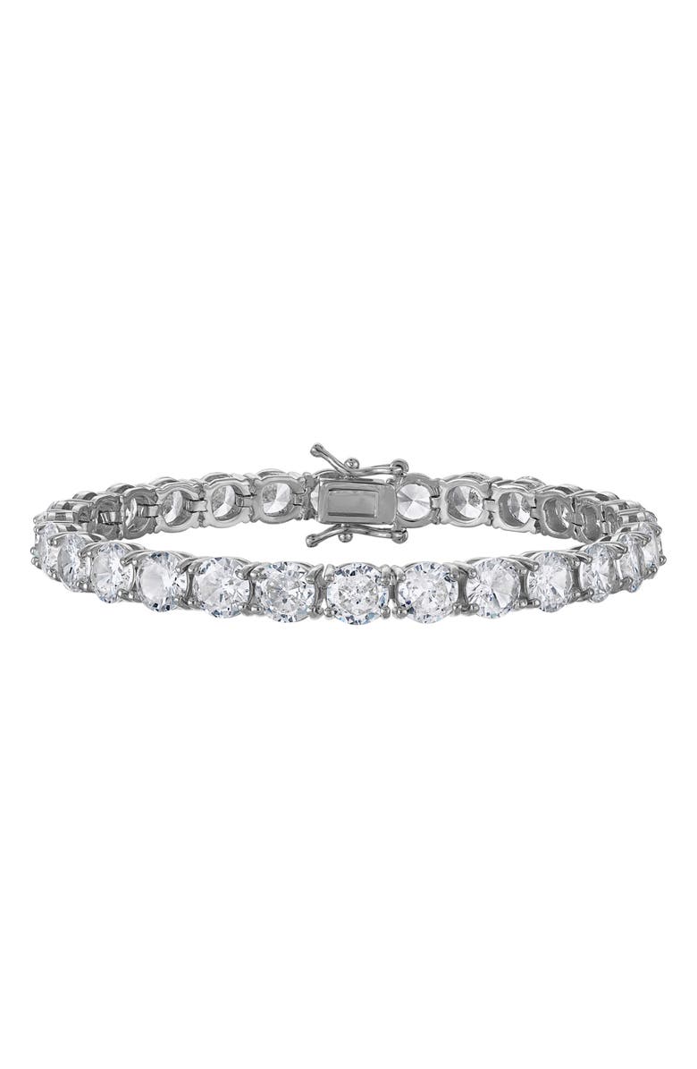 FZN Cubic Zirconia Bracelet, Main, color, Silver