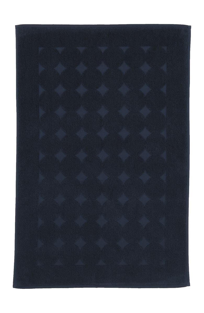 Linum Home Textiles Sinemis Circle Design Bath Mat, Main, color, Navy