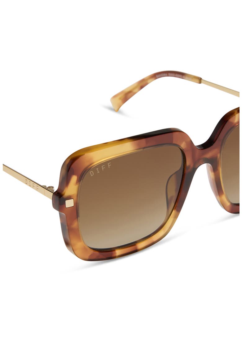 Sandra 54mm Polarized Square Sunglasses, Alternate, color, BROWN FLEUR / BROWN GRADIENT