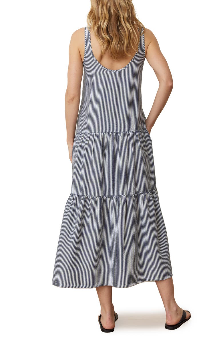 Marine Layer Poppy Stripe Sleeveless Seersucker Maxi Dress, Alternate, color,