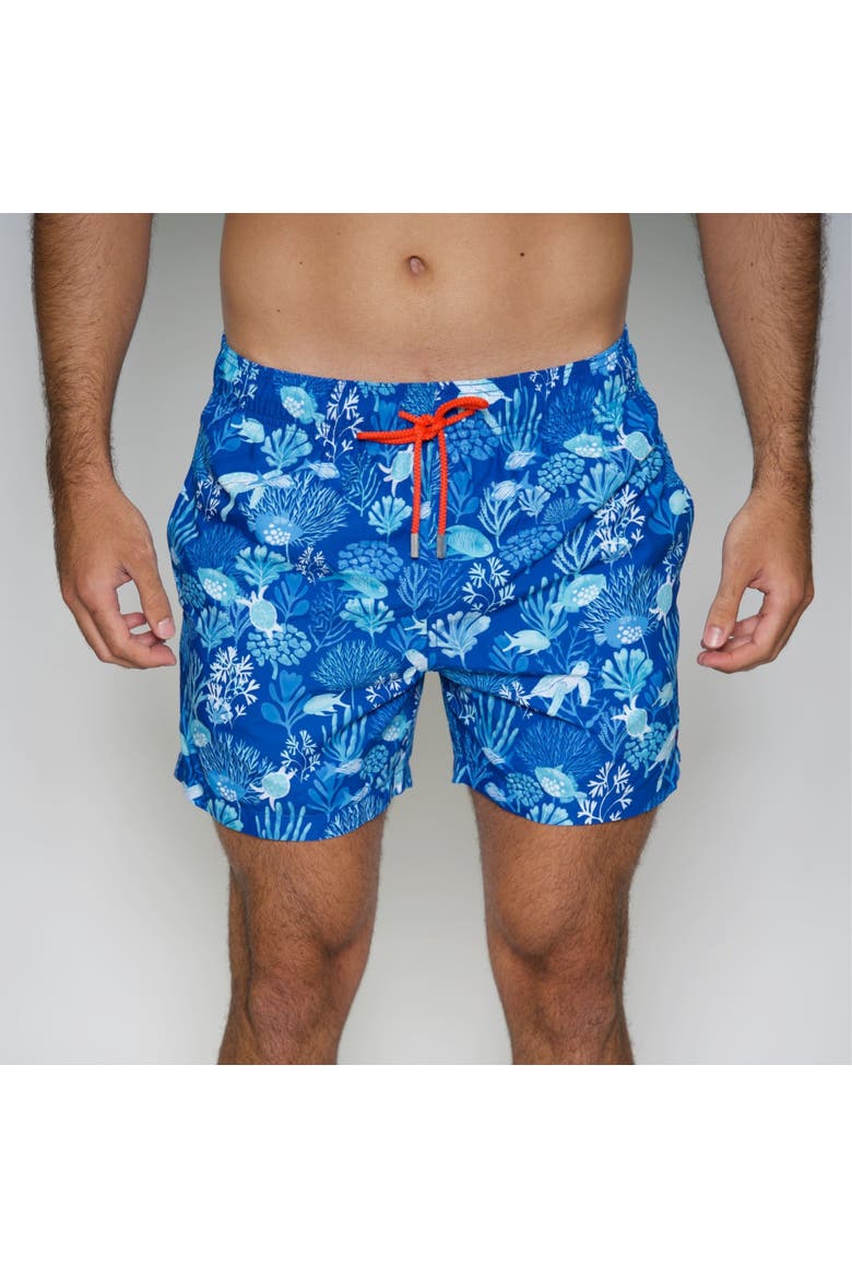Eco-Friendly 7" Le Club Men's Swim Trunks for Ultimate Comfort, Alternate, color, Ocean Blue