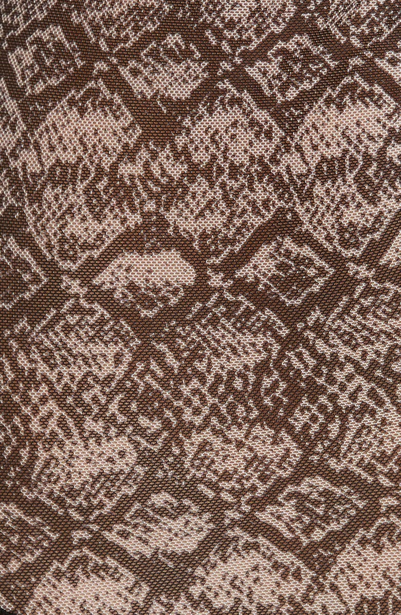 Hauty Snake Charmer Print Mesh Teddy, Alternate, color, Beige-Black