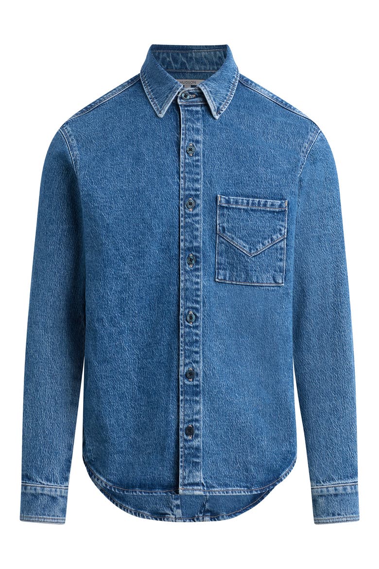 Long Sleeve Denim Button-Up Shirt, Alternate, color, SHADE