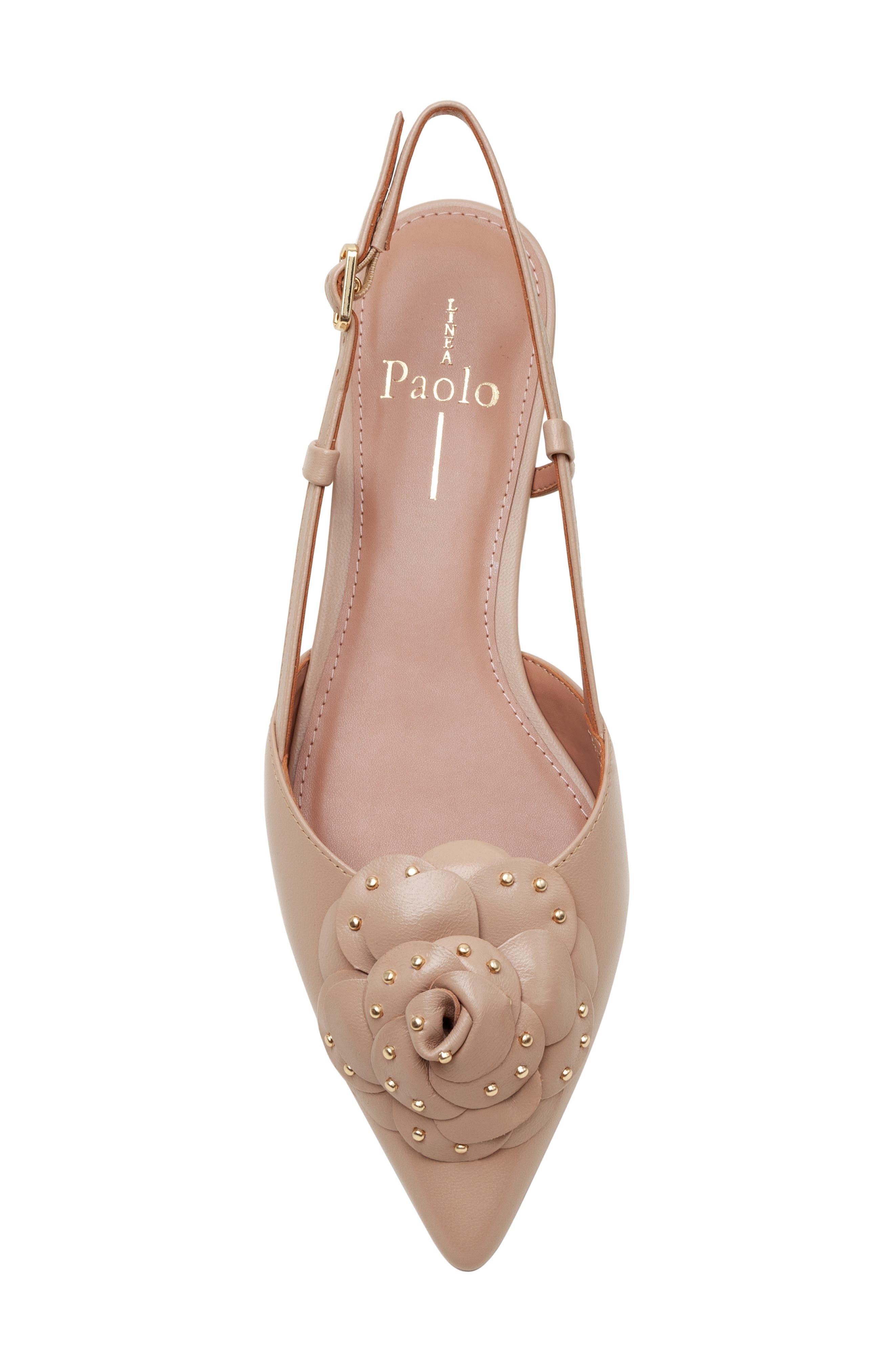 Cadie Slingback Pointed Toe Flat, Alternate, color, BLUSH PINK