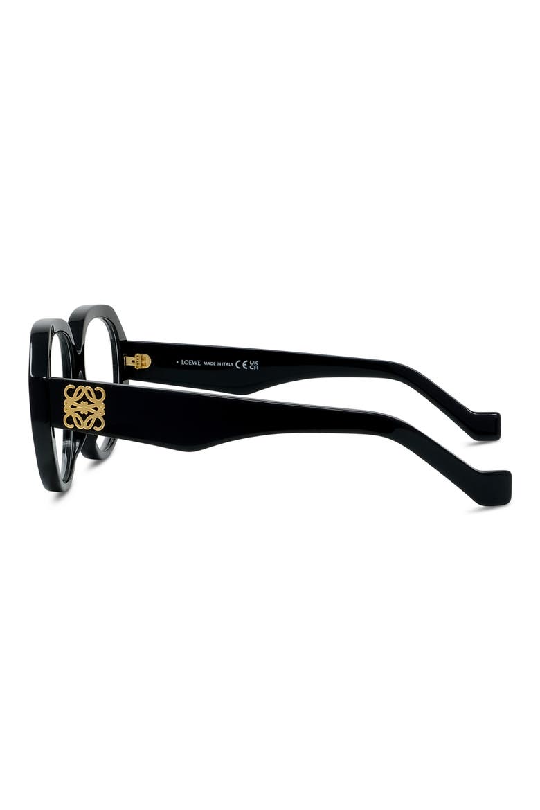 Anagram 54mm Geometric Optical Glasses, Alternate, color, SHINY BLACK