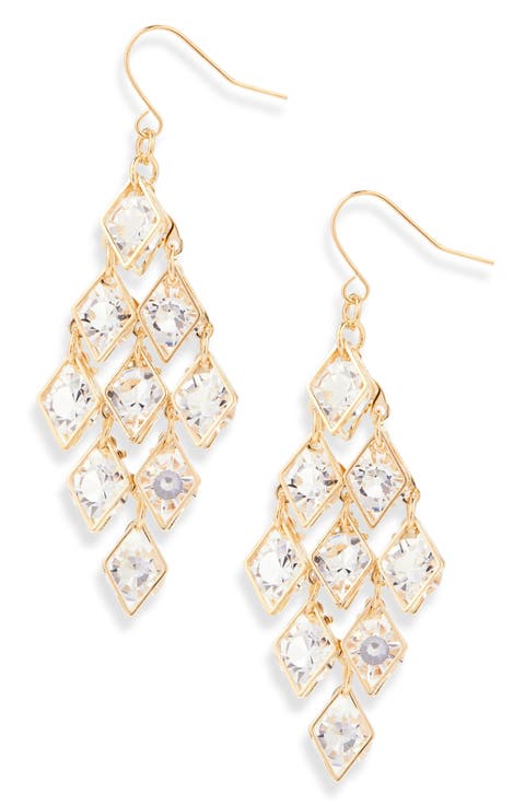 Crystal Chandelier Drop Earrings