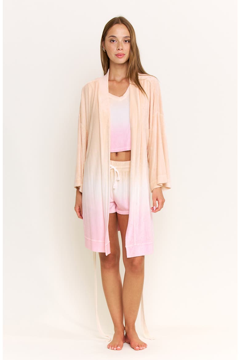 Take a Break Terry Cloth Robe, Alternate, color, SUNRISE DIP-DYE