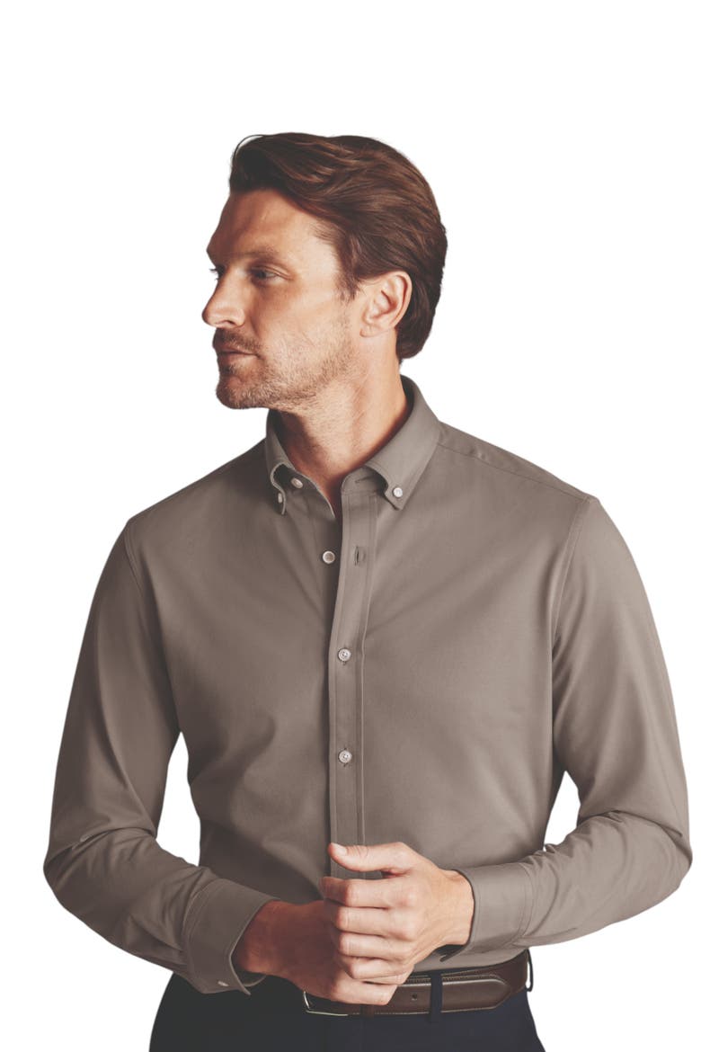 4 Way Stretch Jersey Shirt, Main, color, Mocha