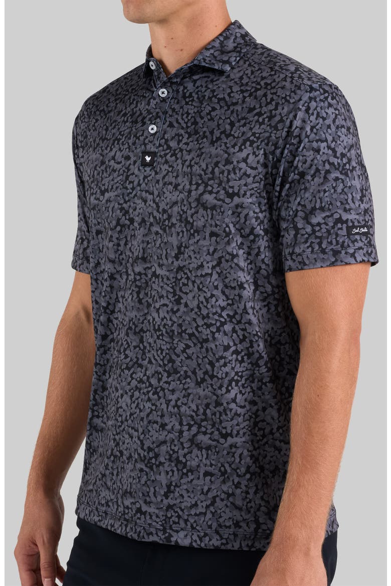 Core Abstract Print Performance Golf Polo, Alternate, color, BLACK