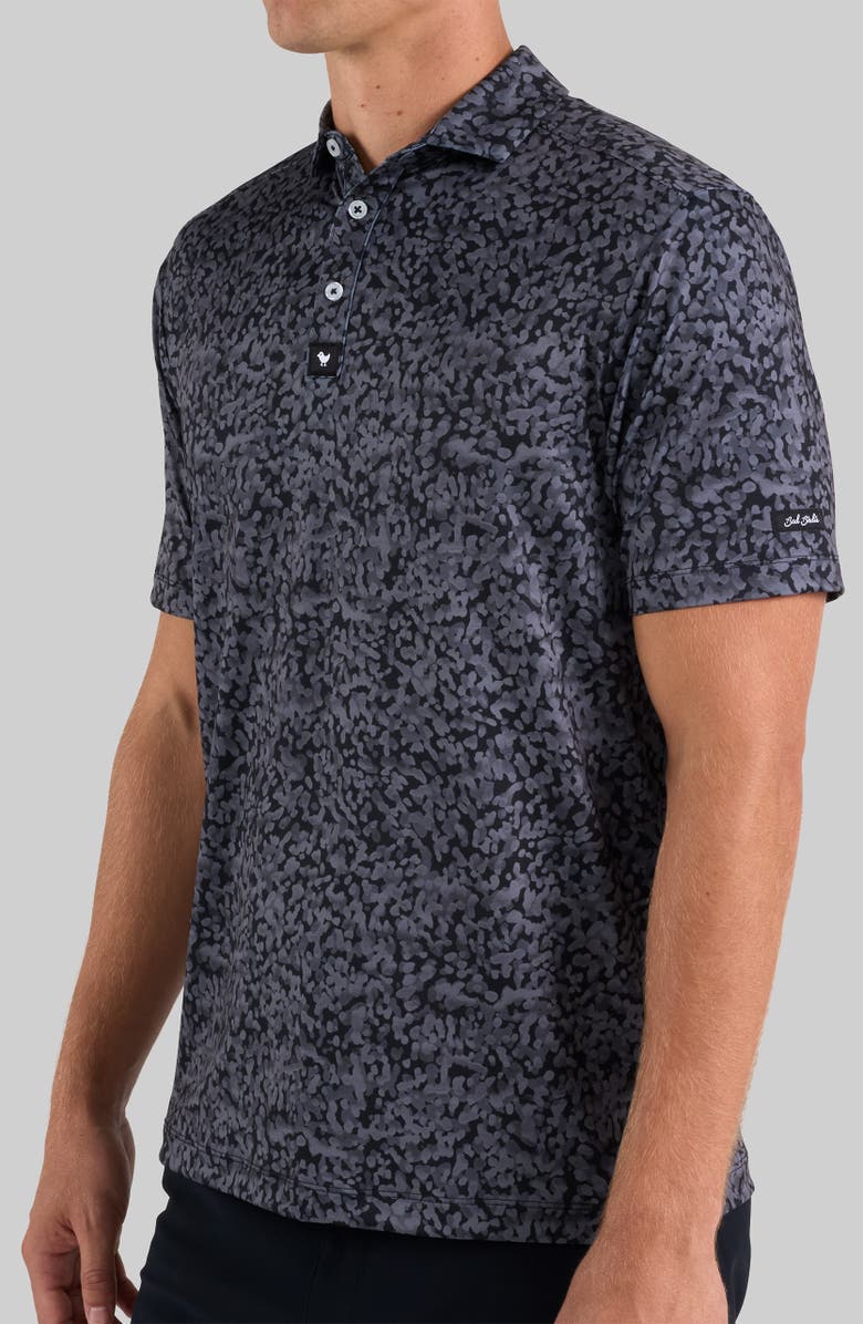 Bad Birdie Core Abstract Print Performance Golf Polo, Alternate, color, Black