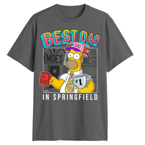 Men's The Simpsons Greatest Dad In Springfield  Graphic T-Shirt