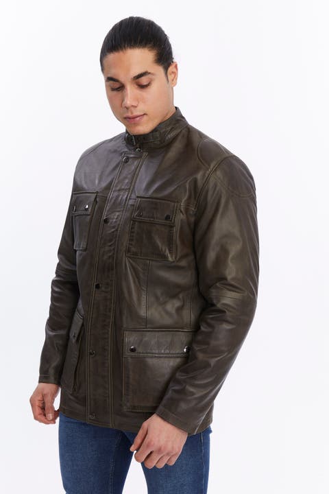 Utility Leather Jacket