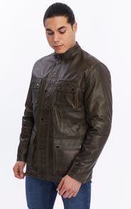 FURNIQ UK Utility Leather Jacket