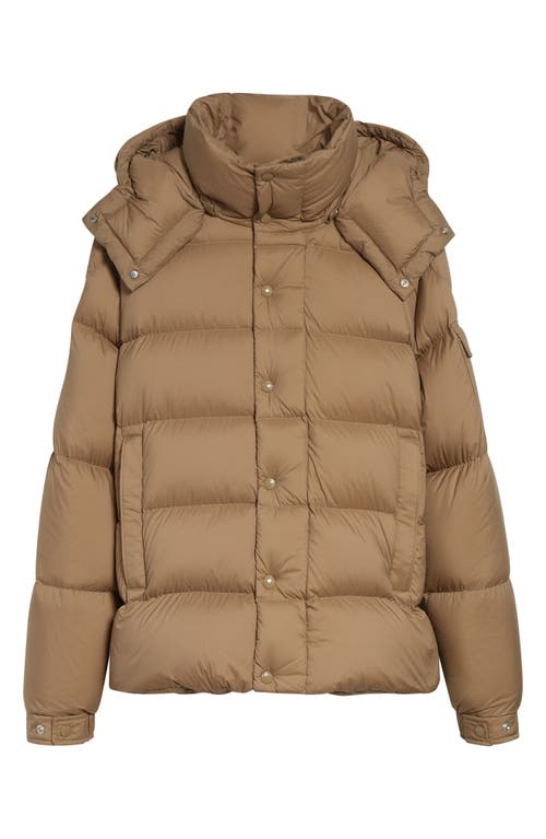 Moncler Maya 70 Hooded Quilted Down Jacket In Brown