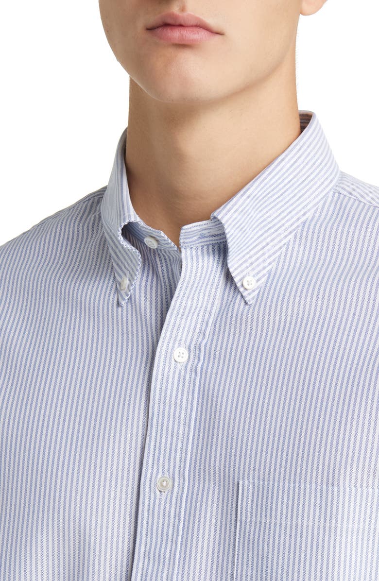 Brooks Brothers Regular Fit Stripe Cotton Oxford Dress Shirt, Alternate, color,